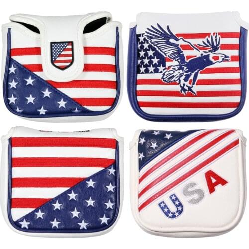 USA Star Stripe Eagle PU Leather Golf Headcover Large Mallet Putter Covers for MySpider X ,Spider X Putter