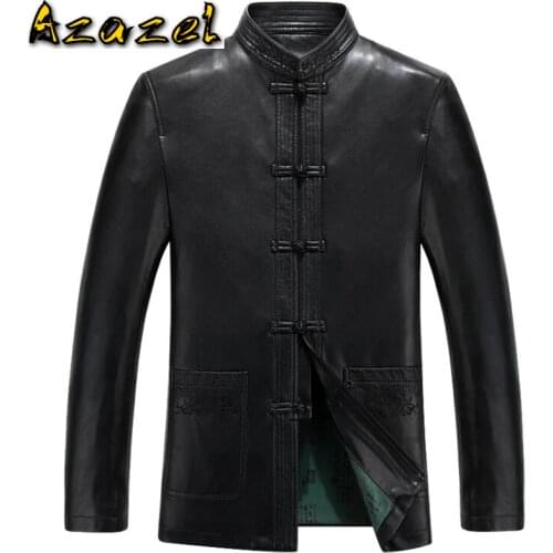 Chinese Mens Sheepskin Leather Jacket Coats Mens Branding Clothes Casual Leather Suede Mens PU Winderbreaker Overcoat 2019 C305