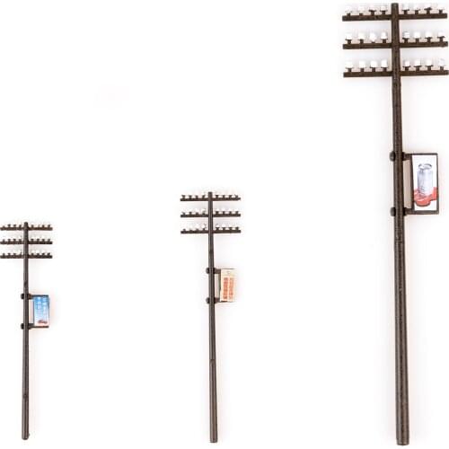 Miniart Model Telegraph Poles Scale Model Kit Buildings and Accessories Collection 1/87