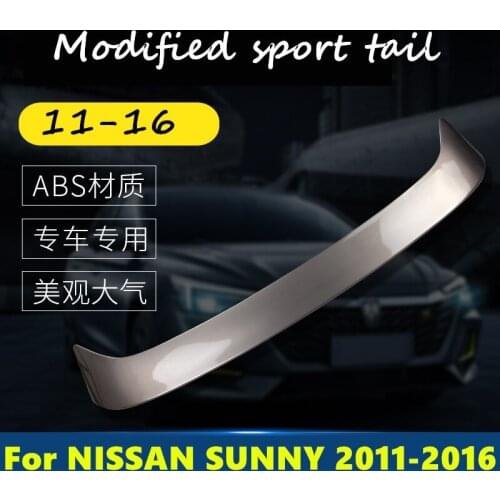 For NISSAN SUNNY 2011-2016 Tail trim strip exterior special car tail wing free punching wing Exterior decoration car Accessories