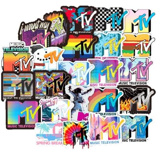 50pcs MTV Stickers For Laptop Luggage Fridge Notebook Skateboard Funny Graffiti Sticker