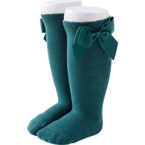 Spanish Style Toddler Girls Socks Bow Decor Childrens Feet Wear Kids Clothes Accessoris 0-7 years