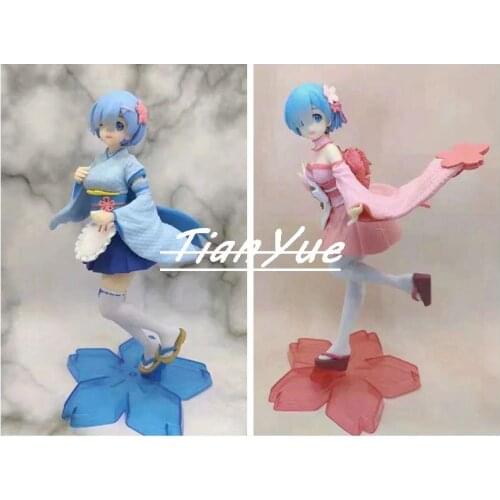 Re:Life in a Different World from Zero Rem Ram bathrobe flower Ver. Girl Action Figure Model Toys 22cm