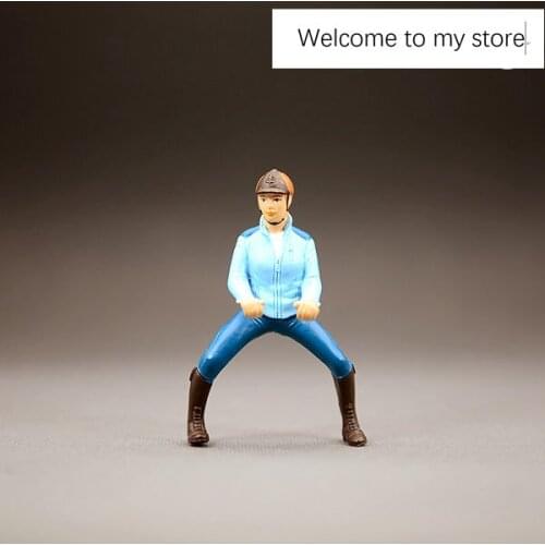 Pvc figure model woman blue rider toy