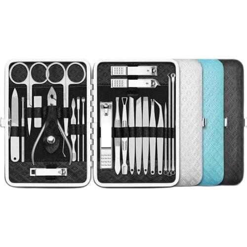 All Complete 18 & 23 Piece Manicure Set Professional nail clipper Kit of Pedicure Tools Paronychia Nippers Trimmer Beauty Gift