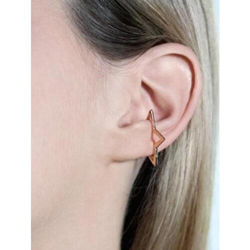 Jisensp Simple Design Hollow Star Stud Earrings for Women Girls Geometric Metal Ear Jackets Fashion Jewelry Gift bijoux