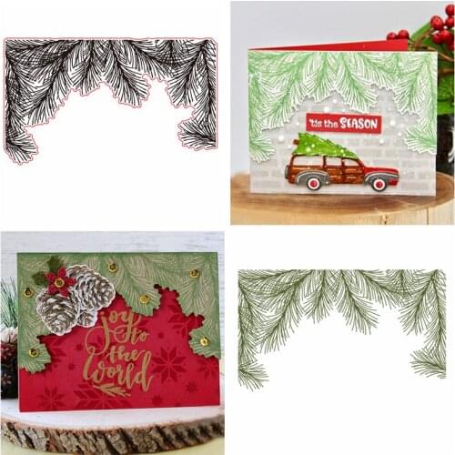 Pine Bough Background Clear Stamp DIY Stencil For Scrapbooking Handcraft Embossing Template Paper Card Craft Fun New