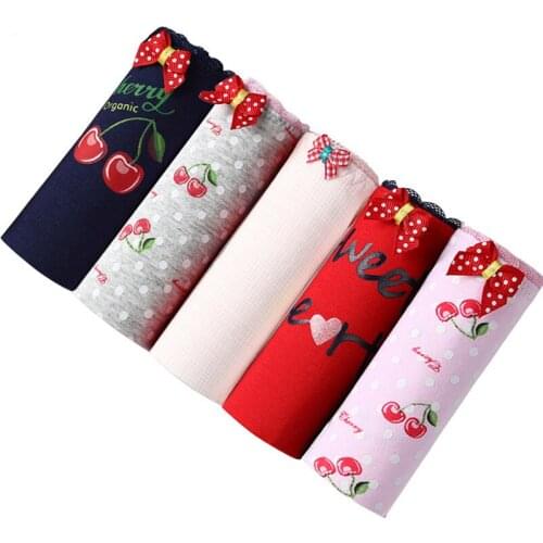 6 pieces Women Cotton Panties Sexy Middle Waist Underwear Panties for Female Lingerie Underpants Floral girl underwear Intimates