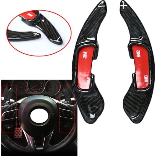 Carbon Fiber Shift Paddle Shifter Extension Steering Wheel Fit For Mazda 3 6 CX-3 CX-4 MX-5 CX-5 DSG Accessories