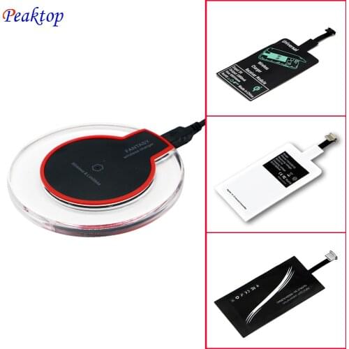Universal Qi Wireless Charger Standard Smart Charging Adapter Receptor Coil Receiver For iPhone 5 5C 5S 6 6S 7 7plus For Android