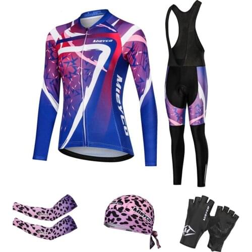 Cycling Jersey Sets Ladies Bicycle Uniform Dress Wear Road Mountain Bike Clothing Kit Retro Mtb Suit Roupa De Ciclismo Feminina