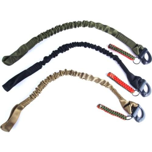 Military Quick Release Gun Sling Tactical CS Game Safety Lanyard Rope Outdoor Sports Multi-functional Elastic Rifle Sling