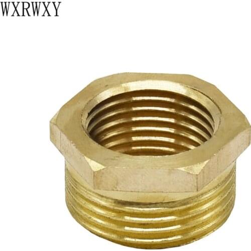 Wxrwxy Garden brass male 3/4"to the 1/2" female Reducing threaded connector Repair joints garden hose brass fittings 2pcs
