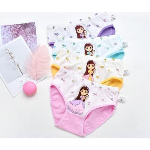 1pcs new child underwear children clothing fashion kids panties girls' briefs female lovely cartoon panties baby clothe