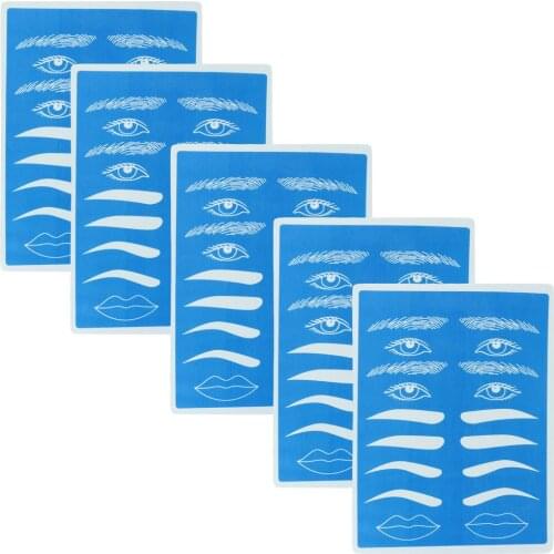 10pcs Cosmetic Permanent Makeup Eyebrow Tattoo Practice Skin Supply fake eyebrow for Microblading Tattoo Accessories