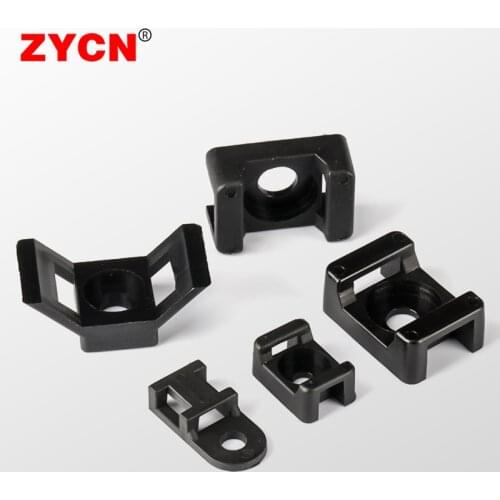 100Pcs Cable Tie Saddle Type Mount Base Wire Holder USB Charging Data Line Winder Universal