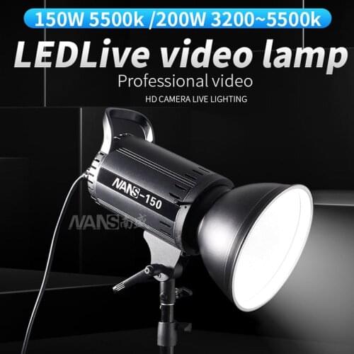 150W/200W LED Video Light Video Light 3200k~5600k Continuous Light Bowens Mount Studio Video Recording for Photographic Lighting
