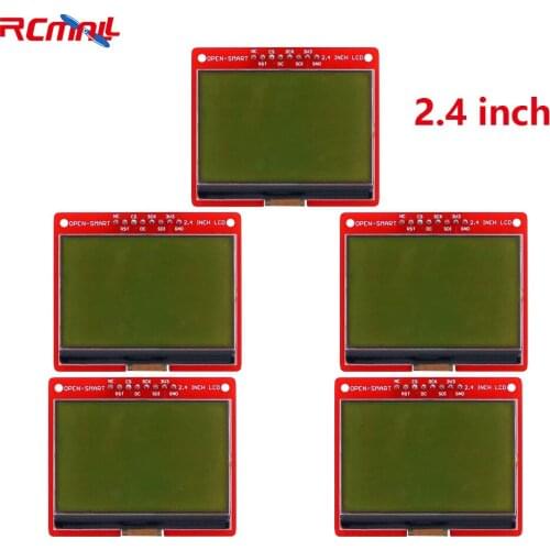 5Pcs 2.4 inch 3.3V 128 * 64 Serial SPI Monochrome LCD Breakout Board Module without backlight for Arduino UNO Nano OPEN-SMART