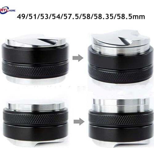 Coffee Distributor 51/53/54/58mm 2 in 1 Espresso Tamper Adjustable Grinder Tamper Corner موزع قهوة Distributeur 디스트리뷰터