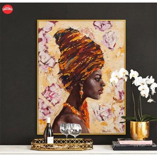 5D DIY Diamond Painting Abstract art, african woman cross stitch full square/round diamond embroidery mosaic painting