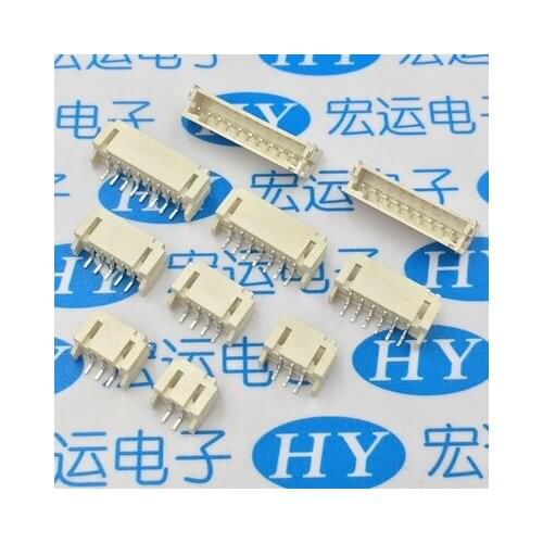 Free Shipping 100PCS PH2.0 Pitch 2.0MM Vertical Stickers Vertical Patch 2P 3P 4P 5P 6P 7P 8P 9 10P 12P