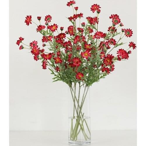 Daisy Flower Branch Plastic Single Artificial Flower 75 CM Wedding Party Decoration Silk Fake Flower For Home Decor Faux Plant