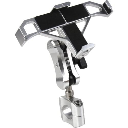 Motorcycle Mobile Cell Phone Holder GPS Support Mount Stand Bracket 360 degrees Rotatable 22MM Handlebar Bar Scooter Accessories