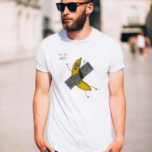Funny Banana Design Tshirts Men Hot Sale T-shirt Fashion Anime Pattern Male Tops Oversized Tee Male Unisex Harajuku Hipster Tee