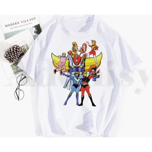 Grandizer Japan Robot Anime Goldorak Goldrake Tshirt Hip Hop Girl Print Top Tees Harajuku Tshirts Men Fashion Summer T-shirts