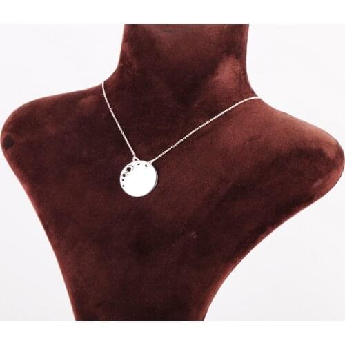 UM US JEWELRY Rhodium Plated Paw Pattern 925 Sterling Silver Necklace