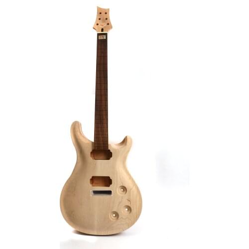 1set guitar kit unfinished guitar neck body Mahogany Rosewood Fretboard