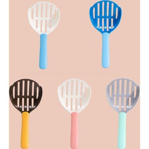 Litter Scooper With Holder Instant Filter Cat Litter Scoop Tofu Cat Litter Scoop Plastic Two-color Cat Poop Scoop Pet Cleaning S