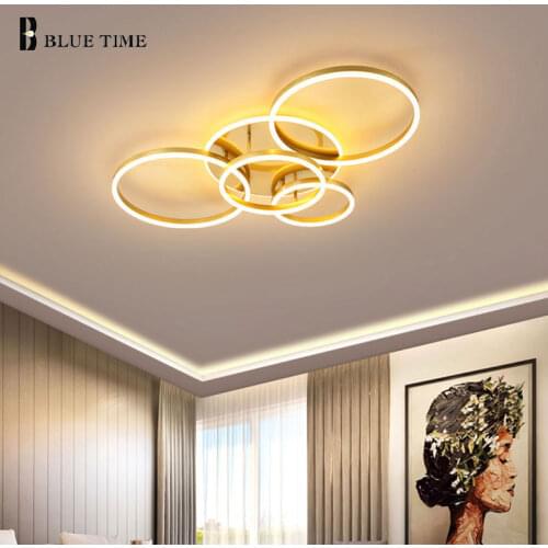 Circle Rings LED Chandelier Home Lights For Bedroom Dining Room Living Room Decor Lights Ceiling LED Chandelier Indoor Lighting