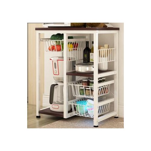 The kitchen shelf microwave multilayer frame multi-functional kitchen shelf receives landing aircraft0