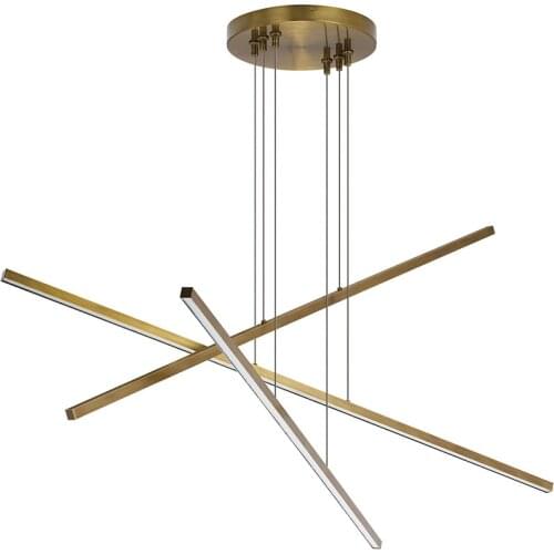 LED long size line office Strip Chandelier Light hunging lamp For Dinning Room office shop living room 110v 220v DIY