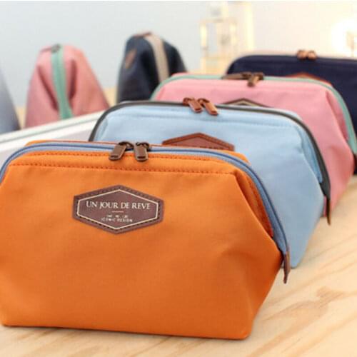 Multi-functional Cosmetic Toiletry Organizer Square Zipper Large Capacity Travel Storage Bag Practical Foldable Pouch