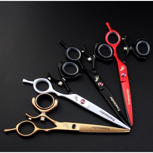 6 Professional Hair Salon Structure Scissors Set Cutting Barber Haircut Thinning Shear Scissors Swivel Thumb Cutting Shears