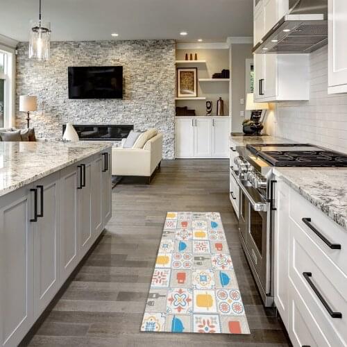 Non-Slip Kitchenware Kitchen Carpet Floor Mat Wrinkle-Resistant Doormat Kitchen Rug Door Mat Kitchen Mat for Hallway Living Room