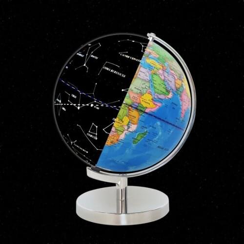 25cm Constellation World Earth Globe with Illumination Geography Educational Toy with Stand Home Office Gift School Supplies