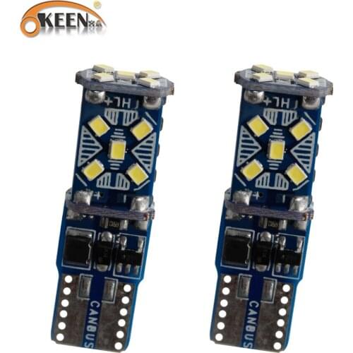 OKEEN 2pcs T10 Led Canbus W5W Led Bulbs 168 194 6000K White Car Clearance Light Signal Lamp Dome Reading License Plate Light 12V