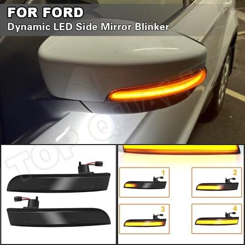 Turn Signal Lamp For Ford Escape 2012-2016 Kuga Mk2 Ecosport 2014-2018 LED Dynamic Side Mirror Blinker Flowing Repeater Lamp