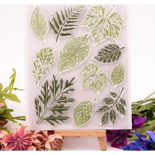 ZFPARTY Leaves Transparent Clear Silicone Stamp for DIY scrapbooking/photo album Decorative card making 732