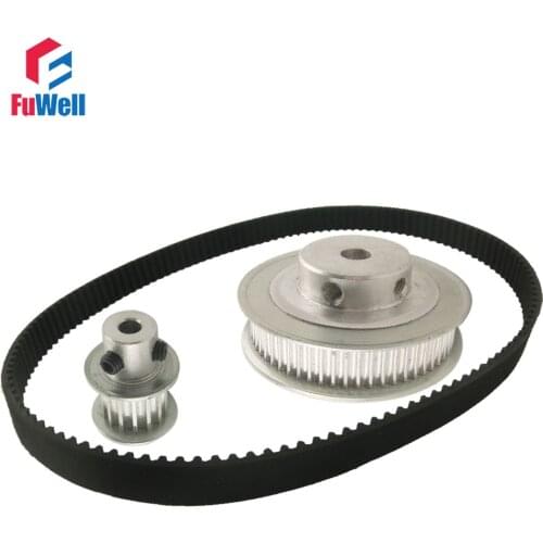 HTD 3M Reduction Timing Pulley Set Ratio 15T:120T 1:8/8:1 90mm Center Distance Shaft Timing Pulley Gear Kit Toothed Pulley