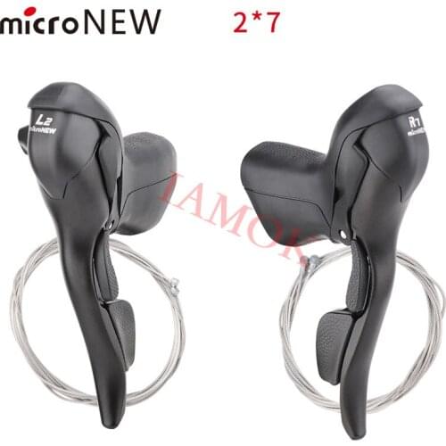 MicroNEW Road Bicycle 2/3x7/8/9/10-speed Levers Iamok Bike Dual Control Lever Aluminium Alloy