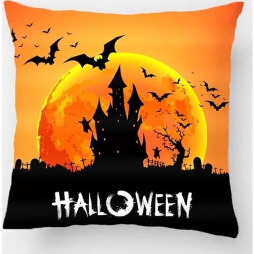 Happy Halloween Mix Of Various Spooky Creatures Decorative Throw Cushion Cover Pillow Case Customize Gift For Sofa Pillowcase