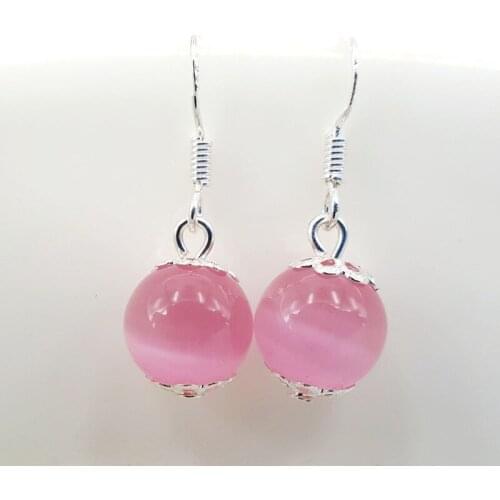 Natural Red Opal Hand-carved Drop Earrings Fashion Boutique Jewelry Men and Women Earrings Gift Accessories