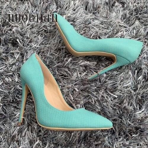 Brand Fashion Sexy Women Pumps Snake Printed High Heels Pointed Toe High Heel Party Dress Shoes Woman Size 35-42 zapatos mujer