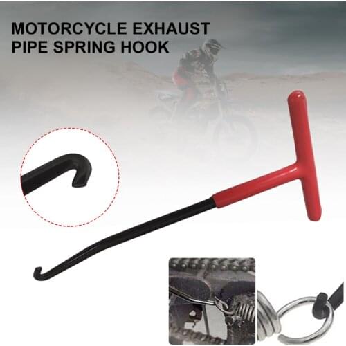 Spring Hook Universal Motorcycle Exhaust Pipe Spring Hook T-Handle Exhaust Pipe Spring Puller Repair Tool Motor Accessories