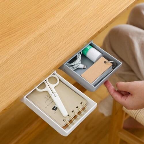 Drawer Under table Drawer Storage Box Hidden Paste Style Office Stationery Kitchen Storage Drawer storage box