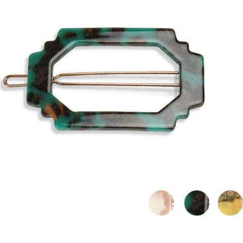 Geometry Hairpin - Trendy Celluloid Acetate Hair Accessories for Women Girl Korean Hair Ornament - Hair Barrette for Tiara Wear